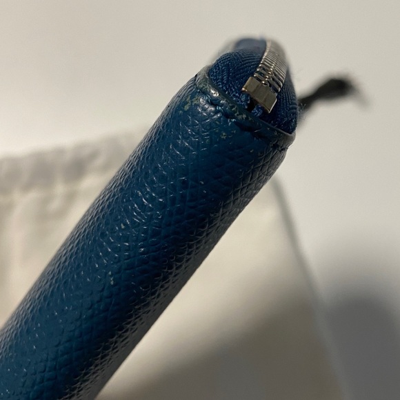 Authentic Celine blue half Zipped Wallet Preloved - Picture 5 of 14